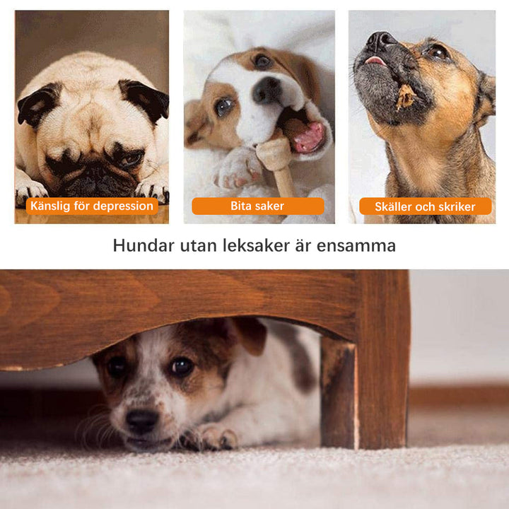 "Interaktiv hundmatleksak i silikon med sugkopp, granatform och livfulla färger, idealisk för stora hundar."