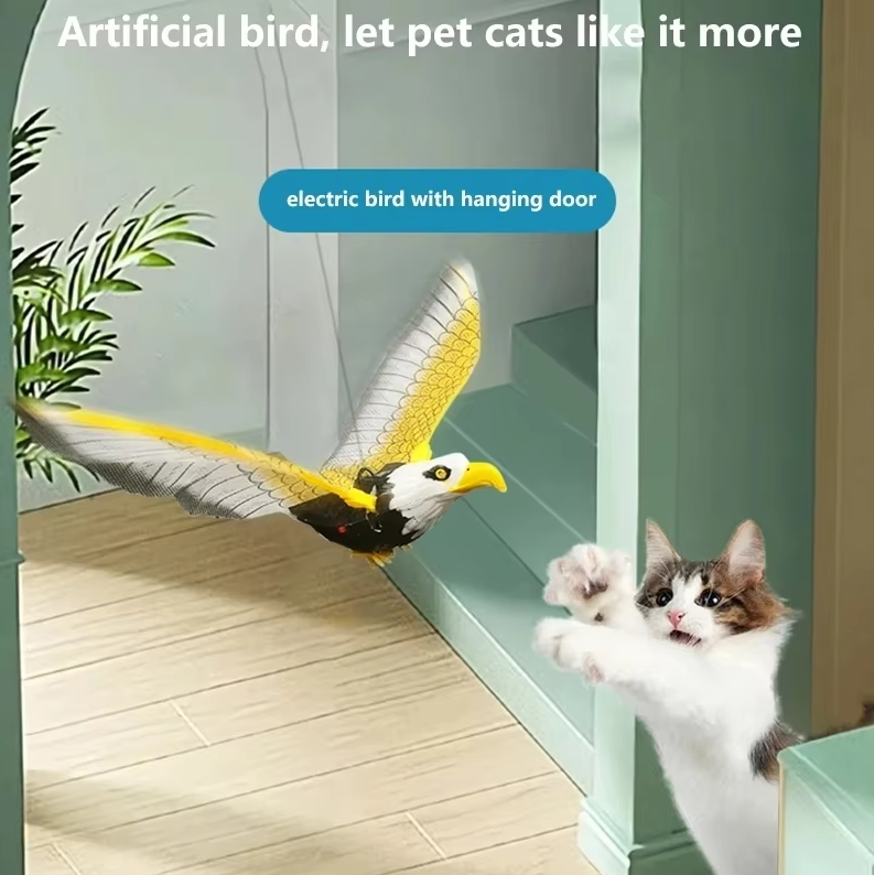Stimulerande jaktleksak med flygande örn, perfekt för kattunderhållning och mental träning.