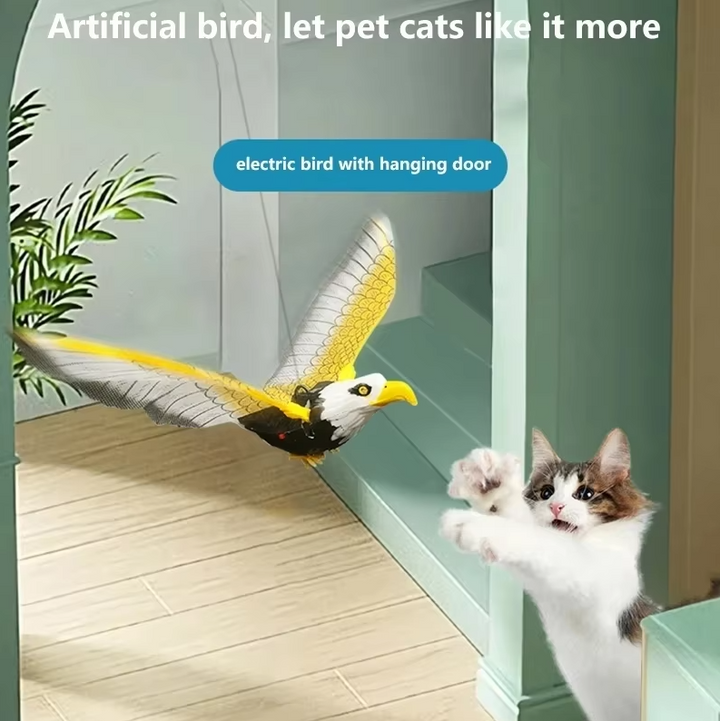 Stimulerande jaktleksak med flygande örn, perfekt för kattunderhållning och mental träning.