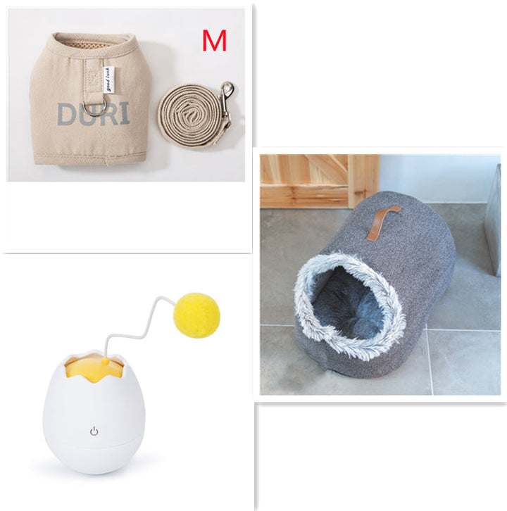 Rolig interaktiv kattleksak med boll för att hålla din katt underhållen, glad och aktiv.