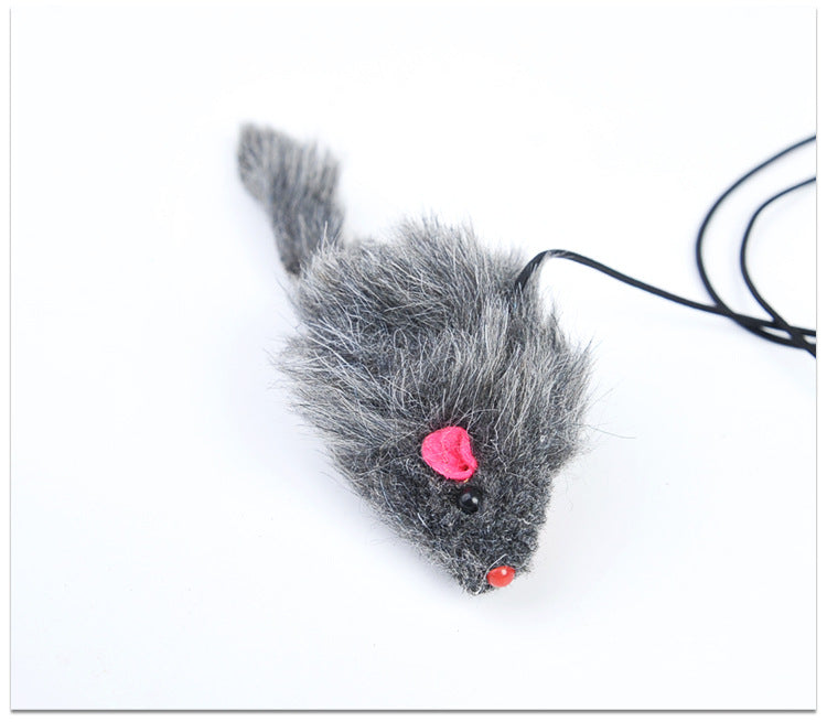 Lekfull musleksak för katt med snodd. Stimulerar jaktinstinkter och ger interaktiv underhållning för husdjur.