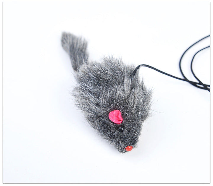 Lekfull musleksak för katt med snodd. Stimulerar jaktinstinkter och ger interaktiv underhållning för husdjur.