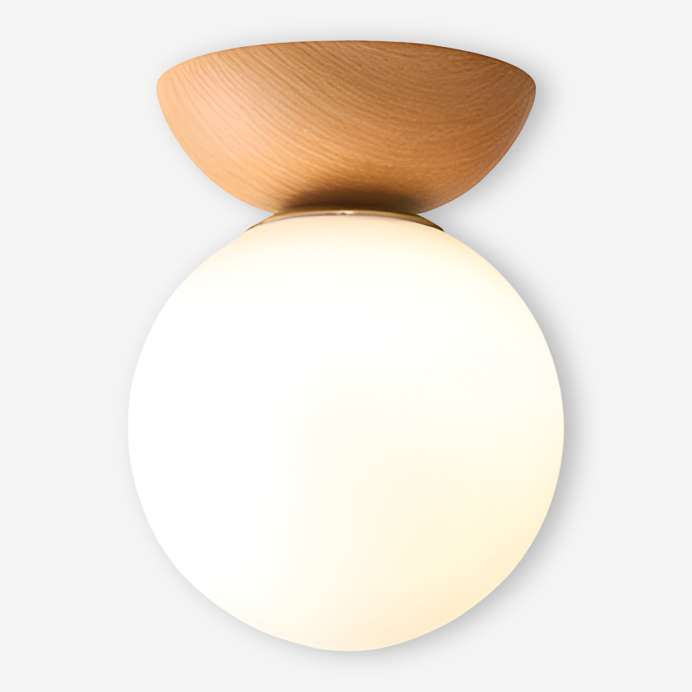 Perle LED-lampa, takmodell. Japansk design med valnöt. Skapar en varm & modern känsla.
