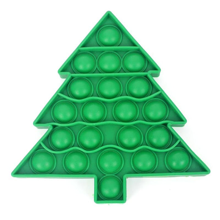 Jul Fidget leksak med bubblor, silikonmaterial, julgran och tomte motiv, rolig sensorisk stressavlastare för barn.