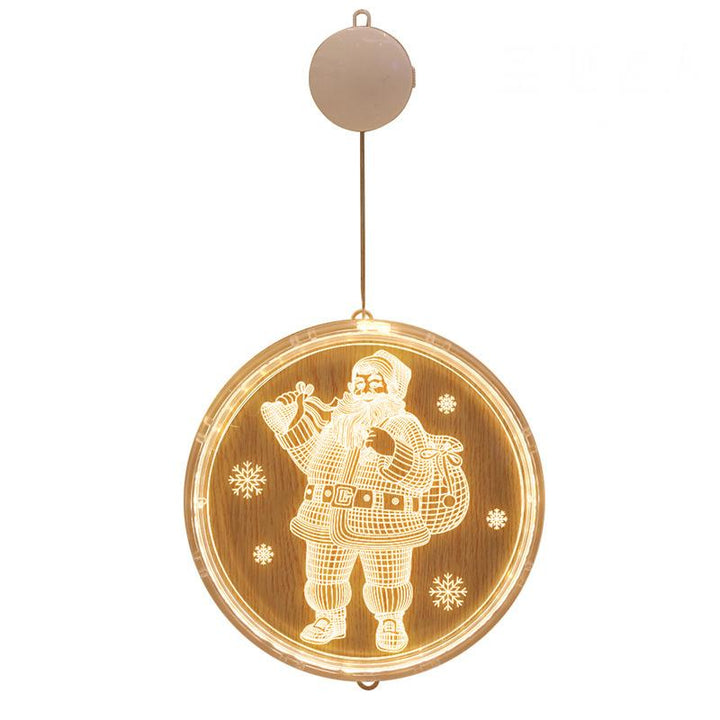 "Jul LED-lampa, hängande dekoration inomhus, unikt julmotiv. Perfekt för fönster, väggar och dörrar, ger varm belysning."