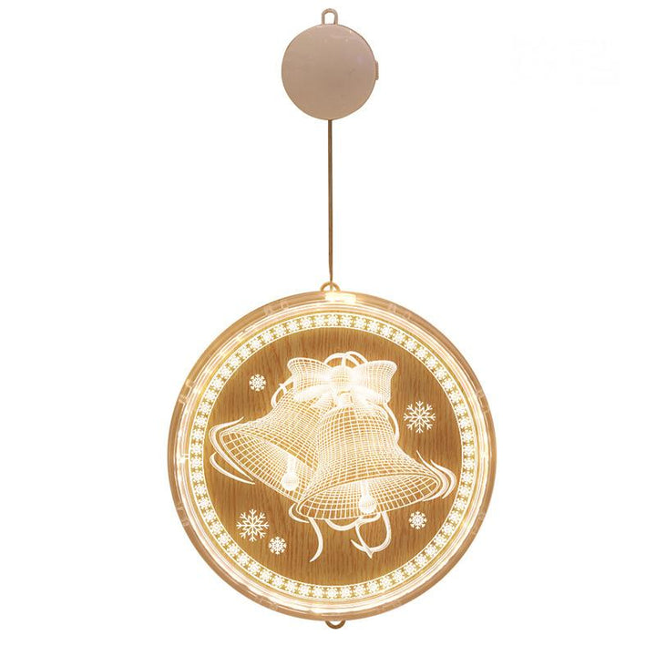 "Jul LED-lampa, hängande dekoration inomhus, unikt julmotiv. Perfekt för fönster, väggar och dörrar, ger varm belysning."