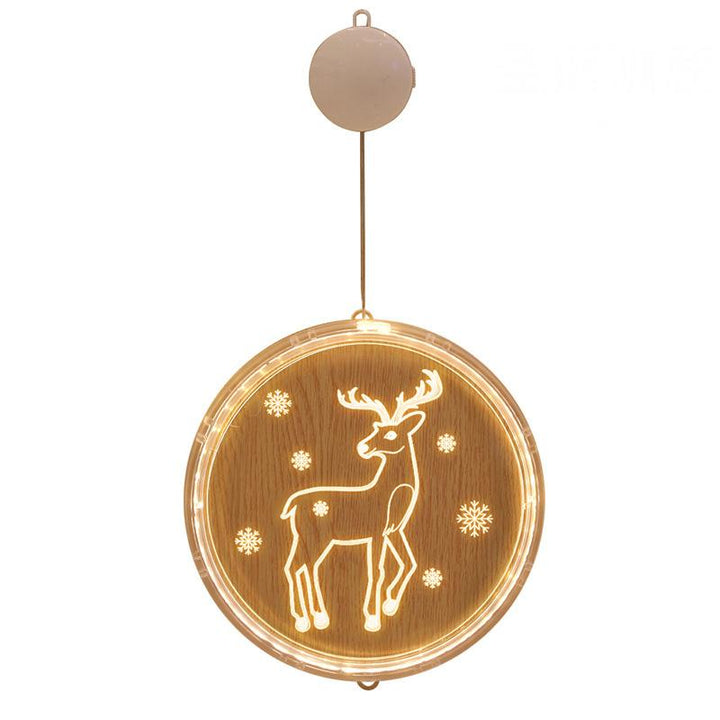 "Jul LED-lampa, hängande dekoration inomhus, unikt julmotiv. Perfekt för fönster, väggar och dörrar, ger varm belysning."