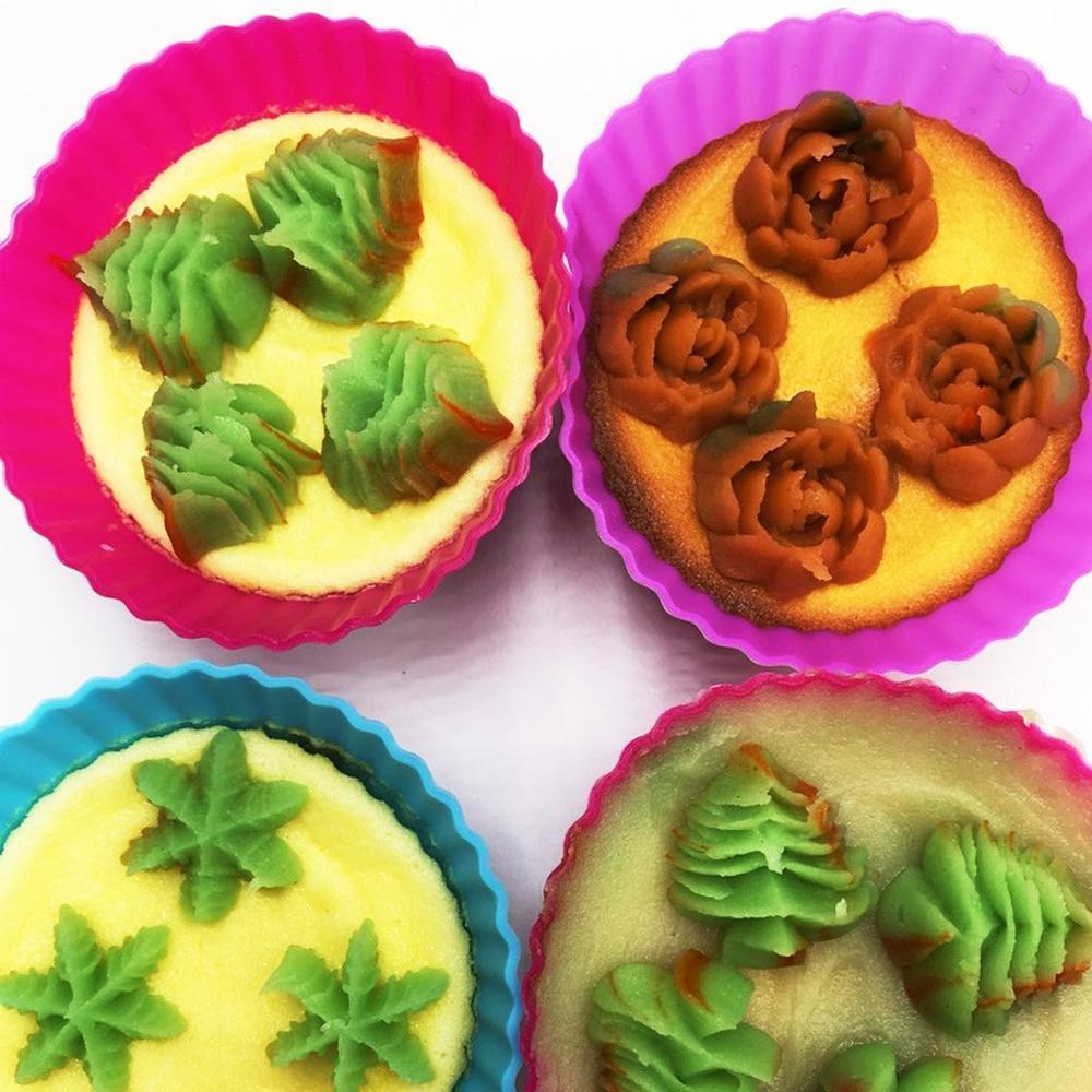 Julbakning munstyckeset för kakbakning, färgglada munstycken i rostfritt stål och tåliga konditoripåsar, perfekt för jul.