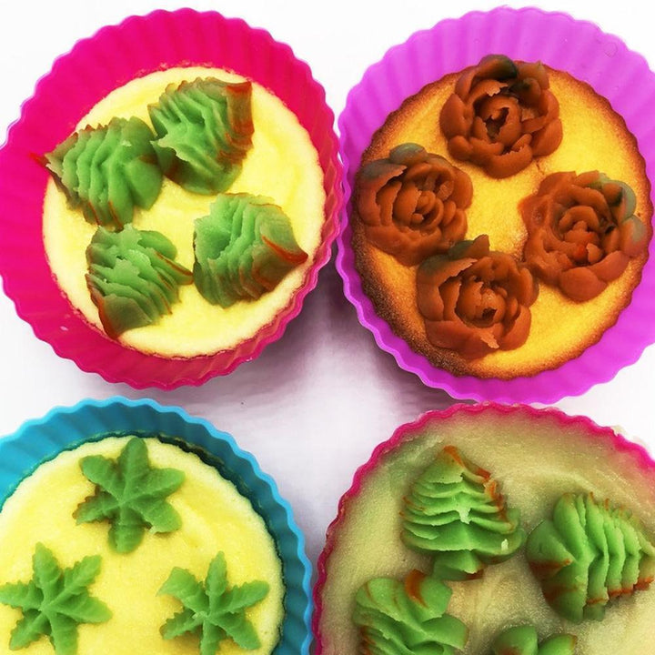 Julbakning munstyckeset för kakbakning, färgglada munstycken i rostfritt stål och tåliga konditoripåsar, perfekt för jul.