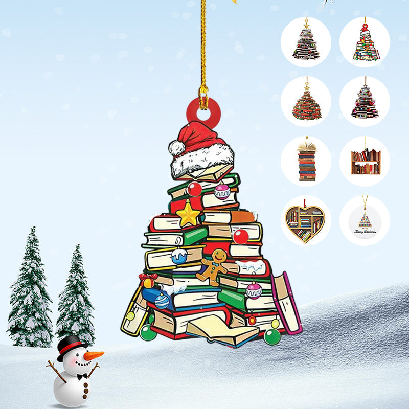 "Julbok trä ornamentset, elegant akrylprydnad som reflekterar ljus, perfekt för festlig dekoration och present."