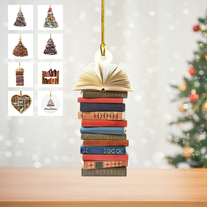 "Julbok trä ornamentset, elegant akrylprydnad som reflekterar ljus, perfekt för festlig dekoration och present."