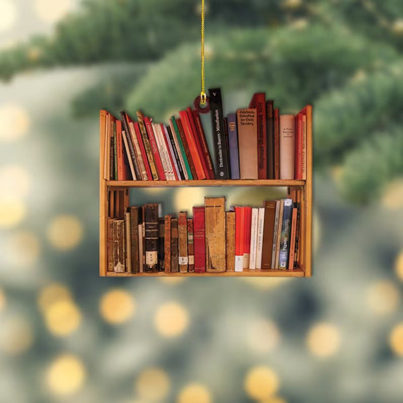 "Julbok trä ornamentset, elegant akrylprydnad som reflekterar ljus, perfekt för festlig dekoration och present."