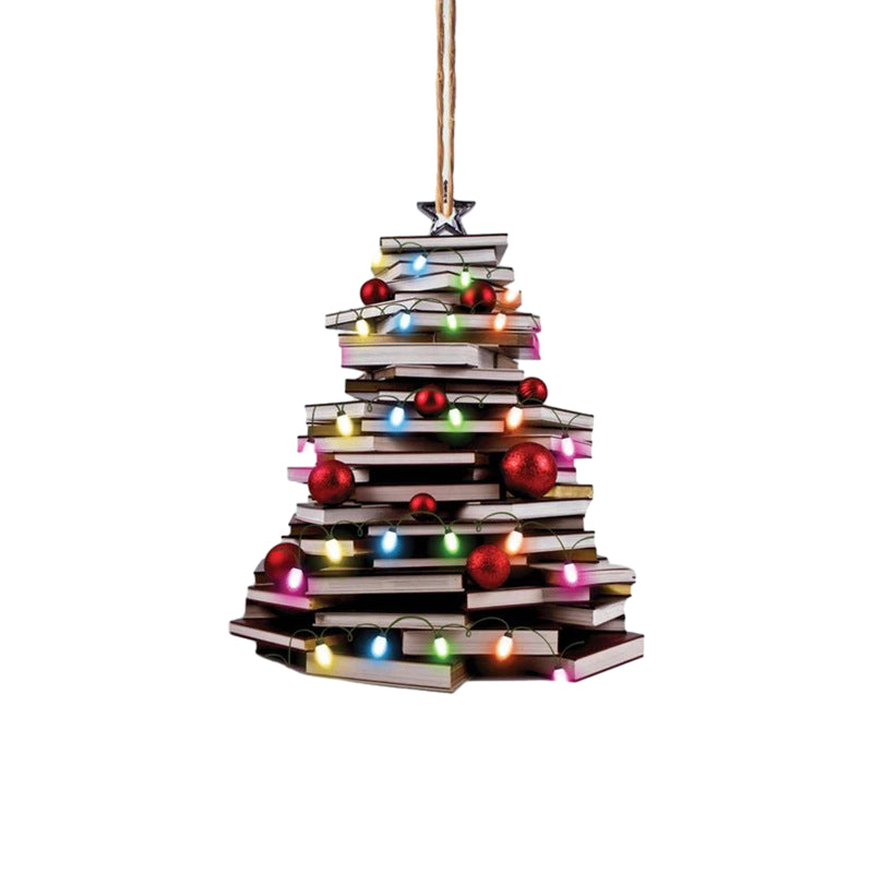 "Julbok trä ornamentset, elegant akrylprydnad som reflekterar ljus, perfekt för festlig dekoration och present."