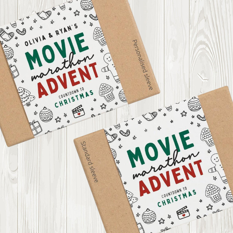 "Julkalender för vuxna med 24 återanvändbara, charmiga adventskort, perfekt för filmälskare, eleganta och hållbara."
