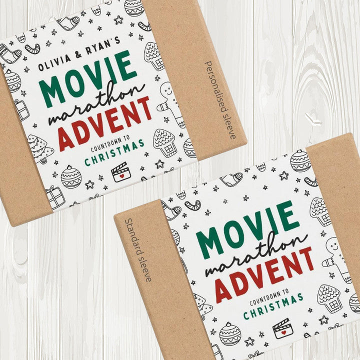 "Julkalender för vuxna med 24 återanvändbara, charmiga adventskort, perfekt för filmälskare, eleganta och hållbara."