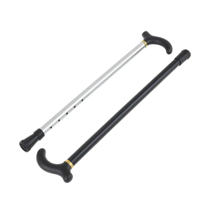 Ergonomisk gångkäpp i lätt aluminium, perfekt för rehabilitering och balansstöd med stabilt halkskydd.