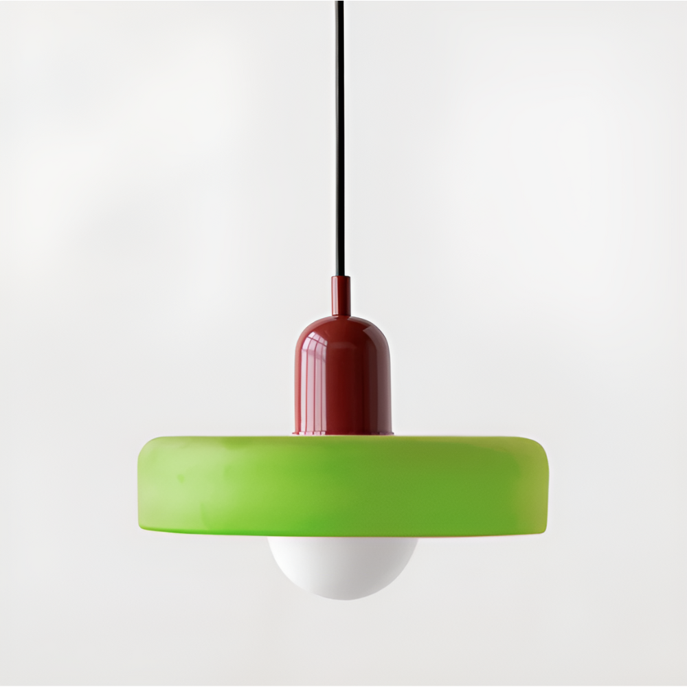 Justerbar glaslampa, taklampa, elegant design. Mjukt ljus, modern inredning.