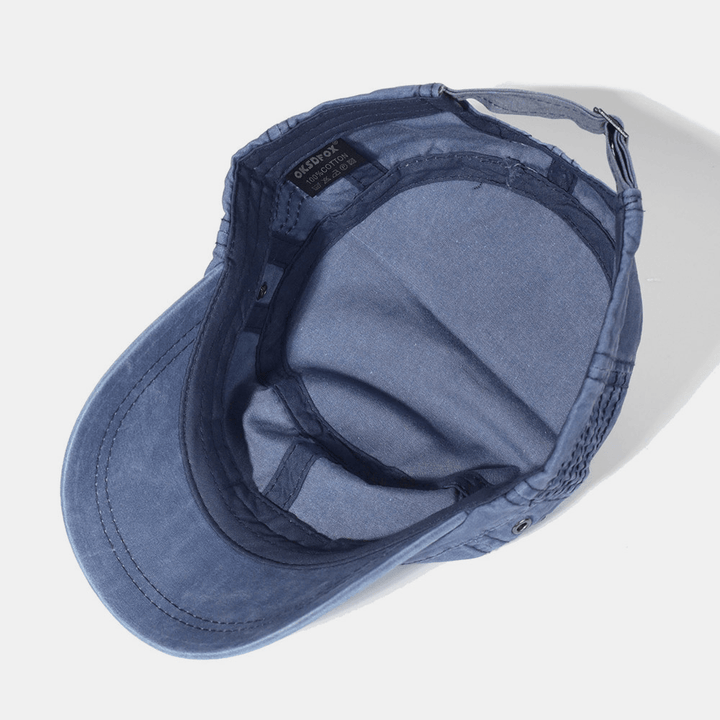 Olivgrön herrkeps i militärstil. Modern och justerbar keps för en stilfull look, bekväm året runt.