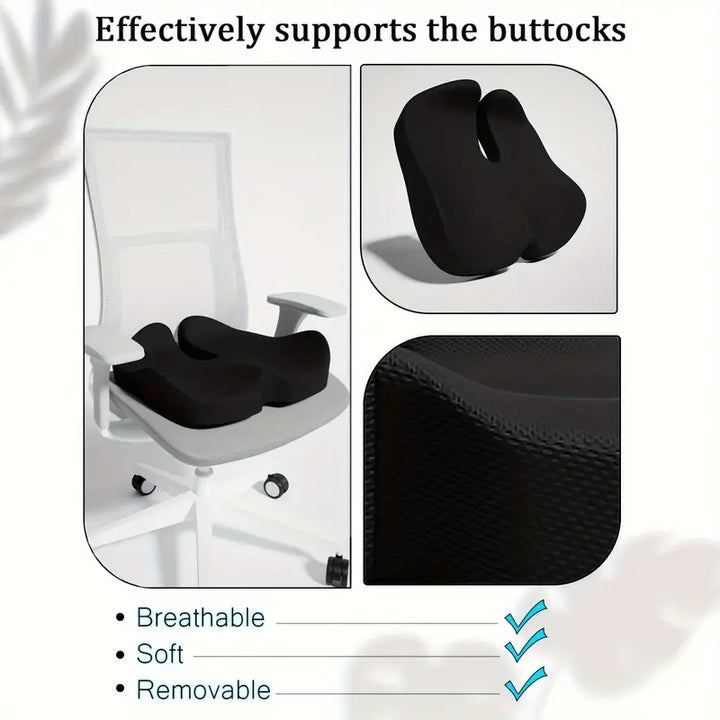 Nära på ergonomisk dyna i memory foam som formar sig efter kroppen