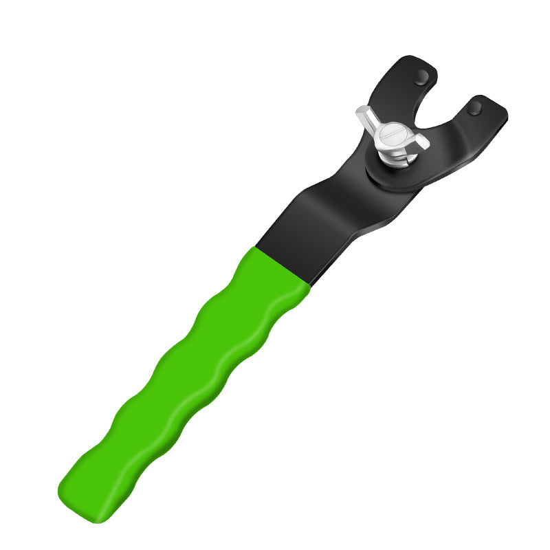 Justerbar mångsidig slipnyckel i hårt stål med ergonomiskt handtag, idealisk för mekaniska och tekniska projekt.