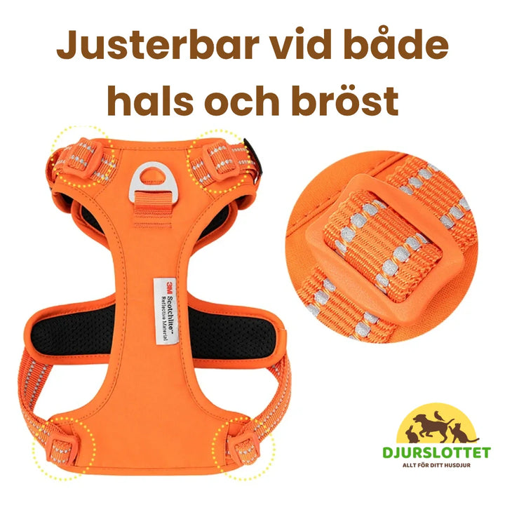Reflexsele för aktiva hundar; perfekt för vandring och utomhusaktiviteter, ger hög synlighet.