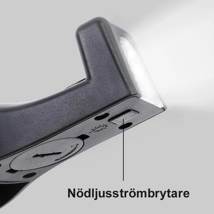 Justerbar svart bilkrok för nackstöd, utrymmesbesparande design, enkel installation med sidoöppning.