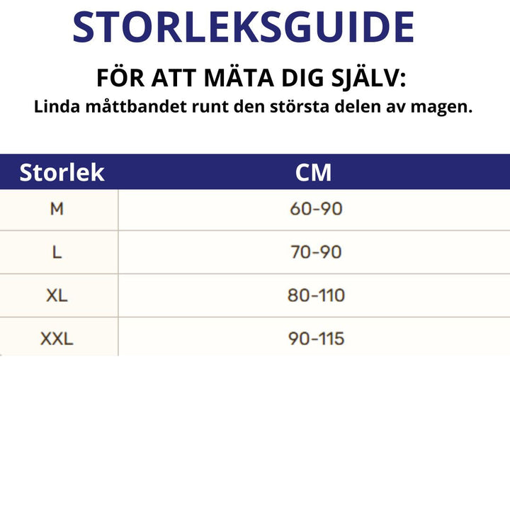 Justerbart postpartum stöd för midja, mage & höfter. Främjar snabbare återhämtning efter förlossning.