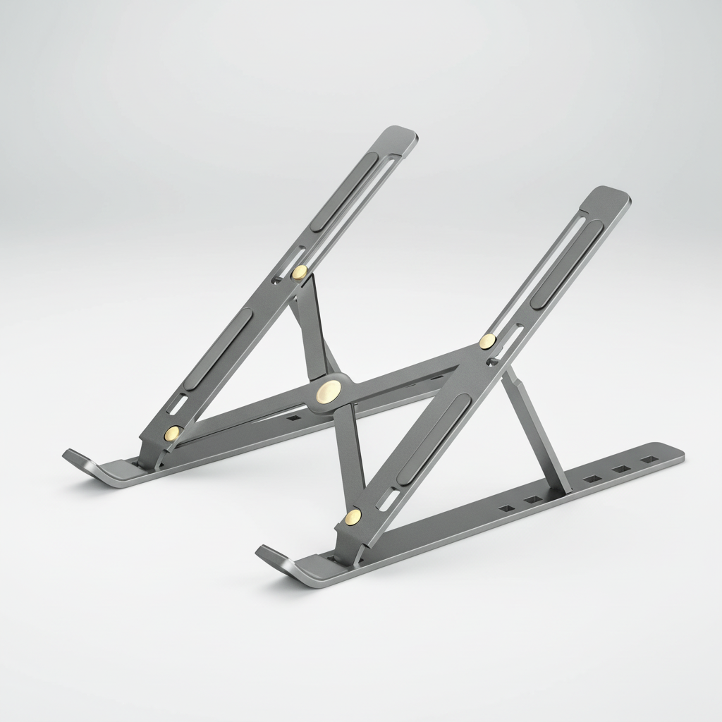 Flexibelt laptopstativ för hemmakontor eller kontorsutrustning. Kompatibelt med de flesta laptops.