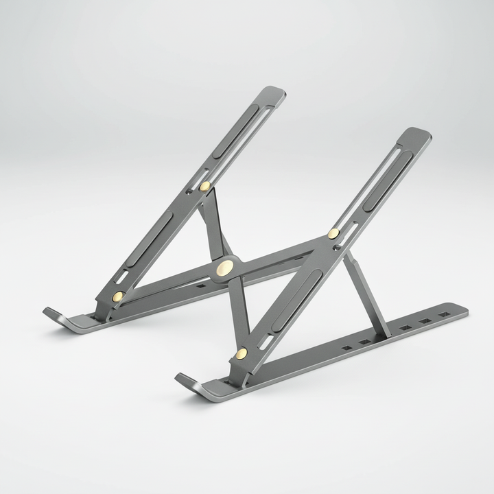 Flexibelt laptopstativ för hemmakontor eller kontorsutrustning. Kompatibelt med de flesta laptops.