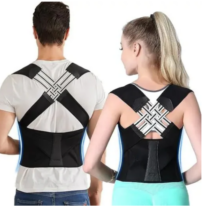 Justerbart stödbälte i polyester för bättre hållning, unisex modell för rygg & axlar.