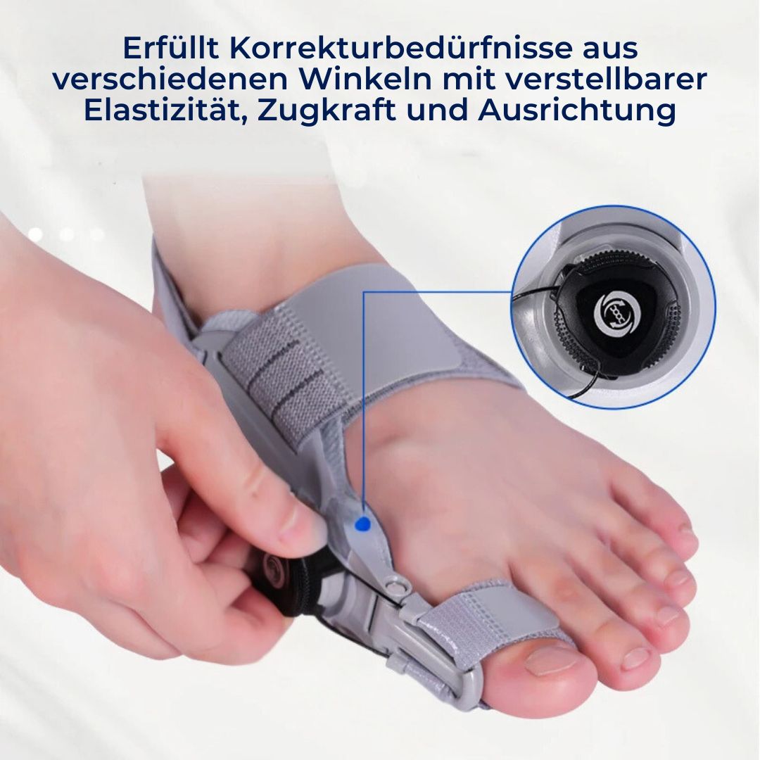 Närbild på hallux valgus stöd som visar material och ergonomisk design