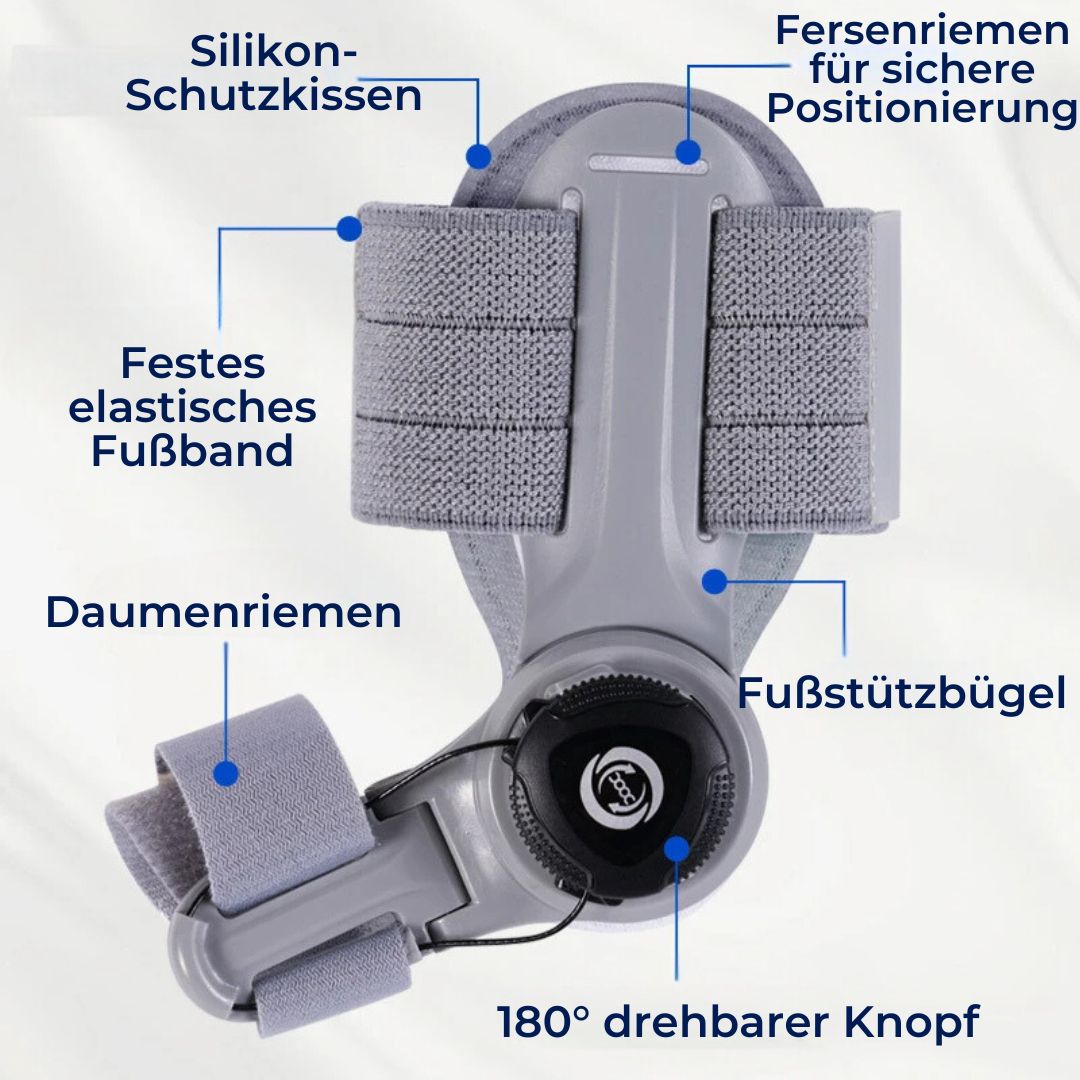 Demonstration av hur man sätter på det justerbara stödet för snabb lindring