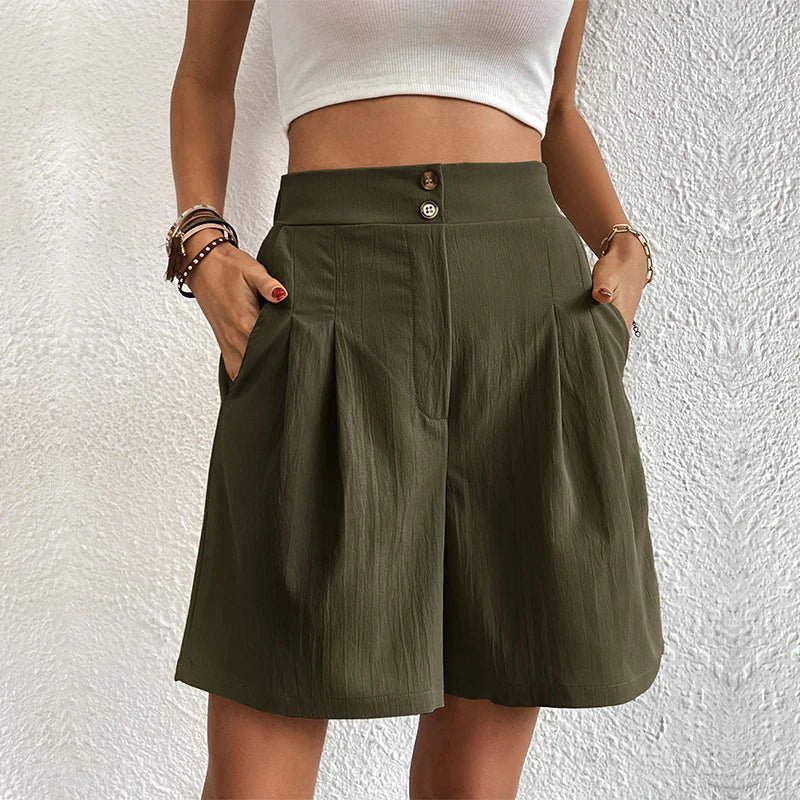 Damshorts Jennifer med hög midja bakifrån, eleganta vardagsbyxor