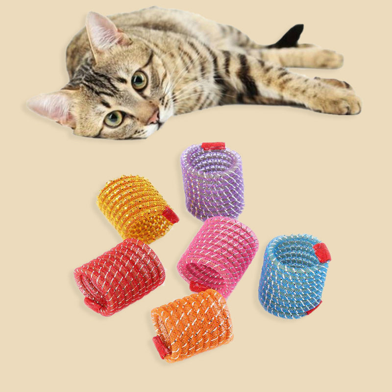 Kattleksak med fjäder för interaktiv inomhuslek. Stimulerar kattens jaktinstinkt. Perfekt för husdjur.