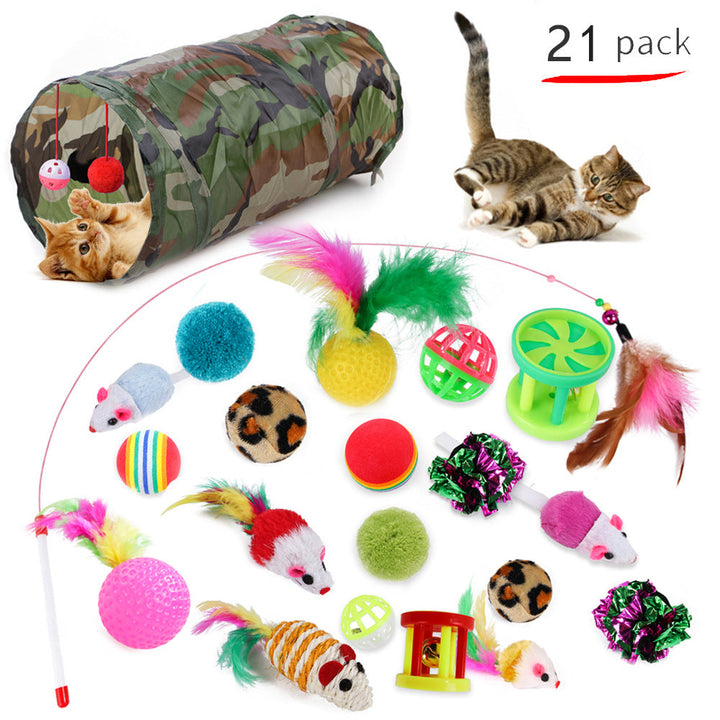 Stimulerande kattleksaker: Flerpack med interaktiva lekbollar och leksaksmöss för att hålla din katt sysselsatt.