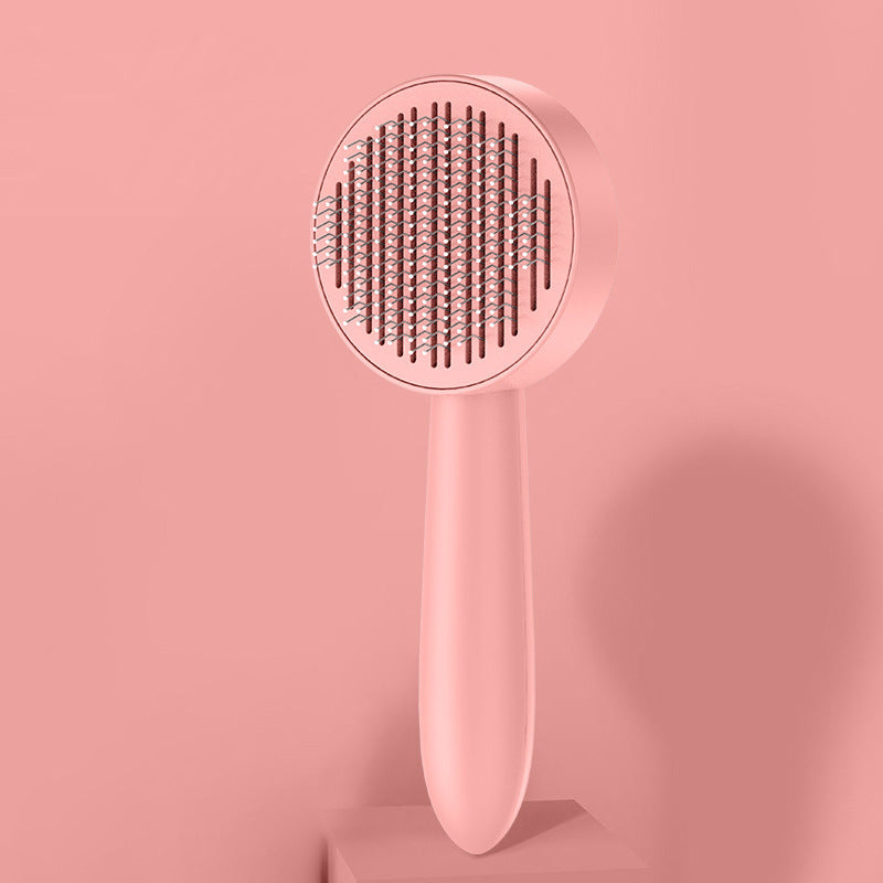 Kattvårdsborste för daglig skötsel, blå färg, ergonomisk design med rostfria stålborstpinnar för effektiv grooming.