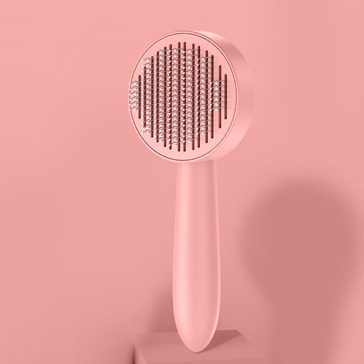 Kattvårdsborste för daglig skötsel, blå färg, ergonomisk design med rostfria stålborstpinnar för effektiv grooming.