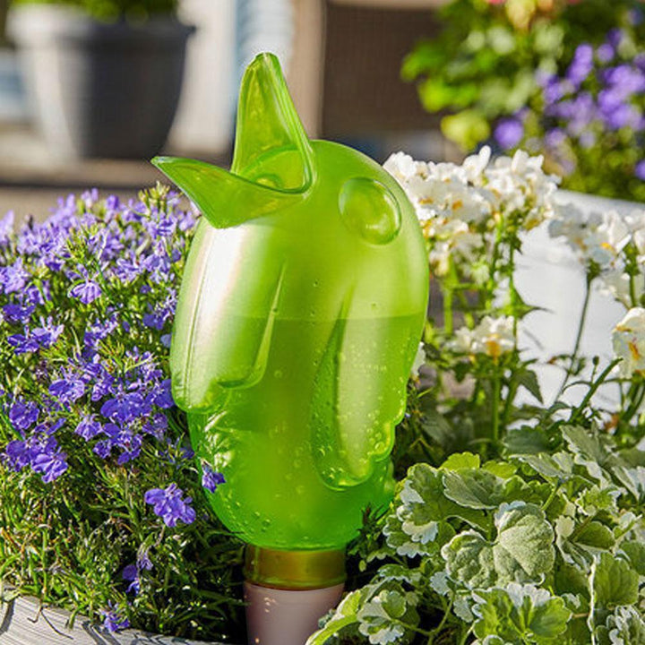 Automatisk fågelbevattning för trädgården, keramisk svansdesign, genomskinlig behållare.