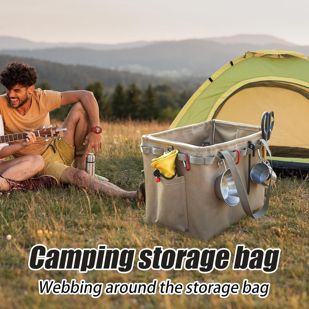 Vattentät campingväska i khaki, Norvane. Mångsidig förvaring för utomhusäventyr.