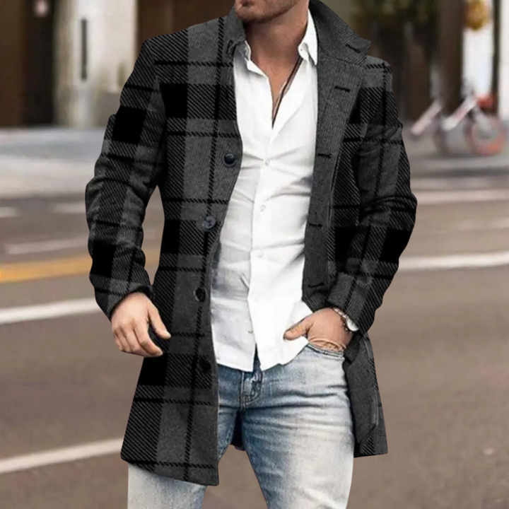 Bekväm slim fit vinterjacka för män, perfekta varma ytterkläder i klassisk stil.
