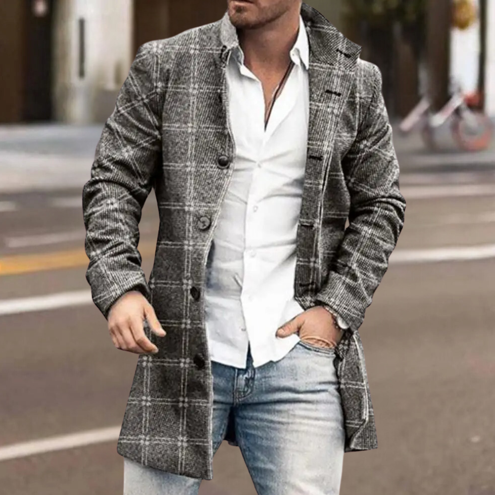 Varm & stilren vinterjacka för män, klassisk design med bekväm slim fit.
