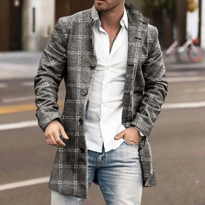 Varm & stilren vinterjacka för män, klassisk design med bekväm slim fit.