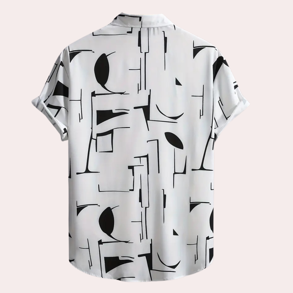Stilren herrskjorta i klassisk design, perfekt som formell eller avslappnad vårskjorta. Vit med elegant knapplista.