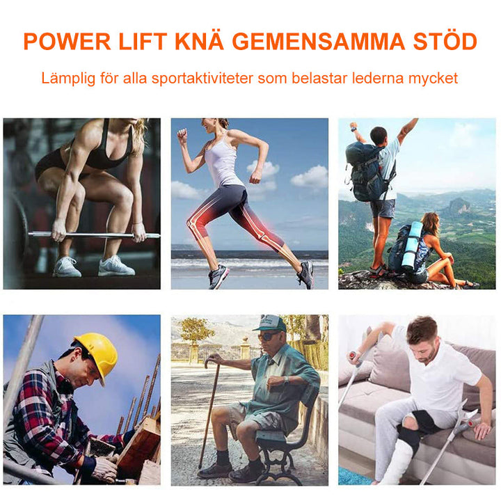 Knäskyddsförstärkare för squat och bergsklättring, hållbar konstruktion, justerbar passform, ger optimalt stöd vid fysisk aktivitet