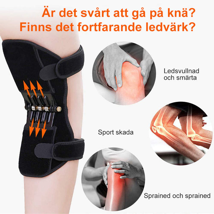 Knäskyddsförstärkare för squat och bergsklättring, hållbar konstruktion, justerbar passform, ger optimalt stöd vid fysisk aktivitet