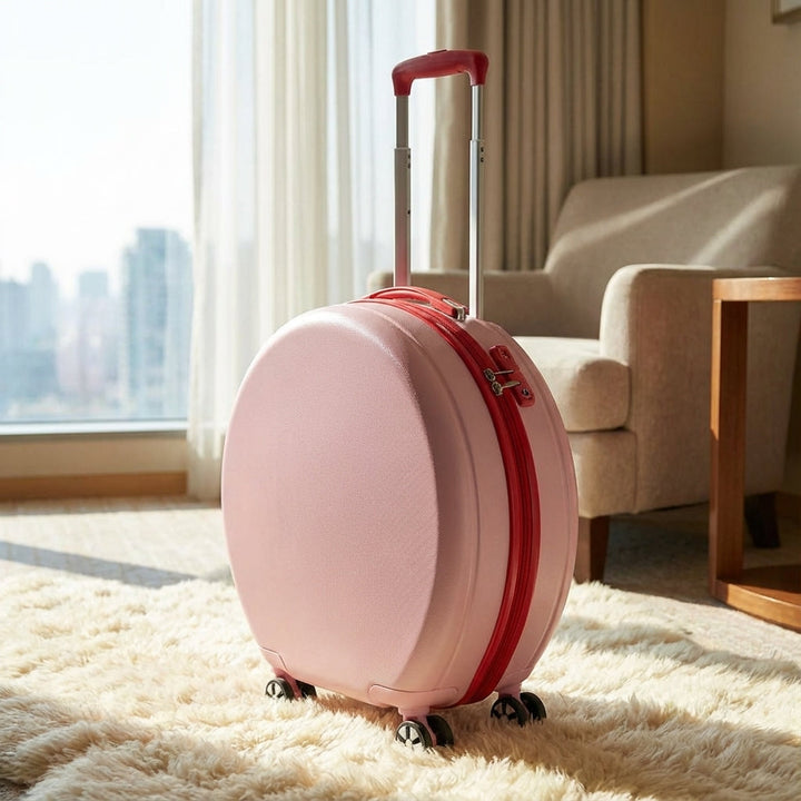 Kompakt CarryLite handbagagekoffert med hårt skal, 360° hjul & TSA-lås för smidiga flygresor. Lättvikt.
