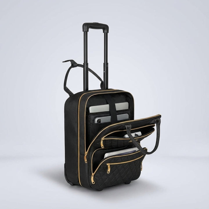 Roltrolley 'SwiftSeat' med dedikerat laptopfack och slitstark design, idealisk som kompakt kabinbagage.