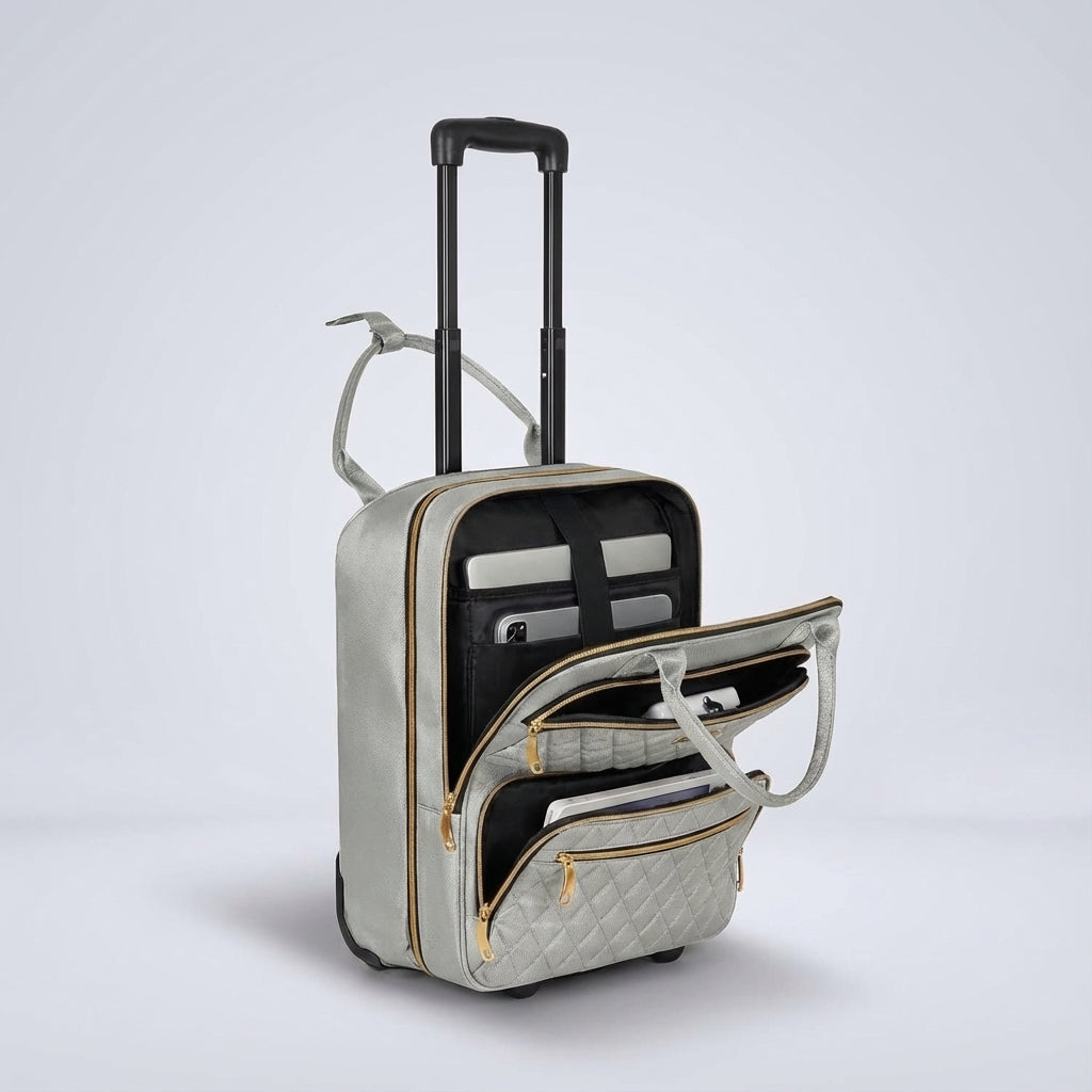 Mångsidig 'SwiftSeat' kabinväska, perfekt som handbagage med smidigt laptopfack, lätt att manövrera på flygplatsen.