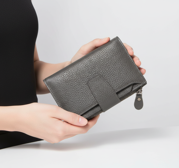 Smart damplånbok med RFID-skydd. Tillverkad i slitstarkt läder och kompakt storlek.