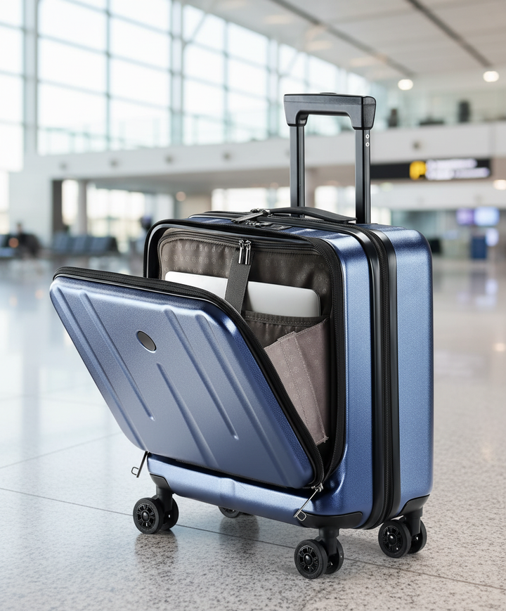 Kompakt lättvikts kabinväska för smidig resa, perfekt som handbagage med smart förvaring och 360-hjul.